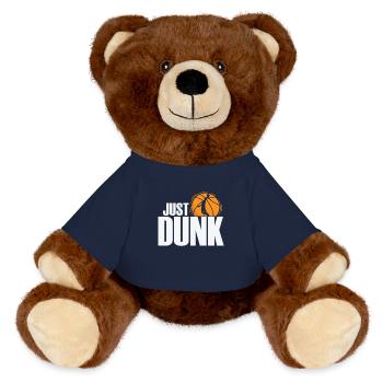 Just Dunk Basketball Amerika USA Fans - MiniFeet® RecycelBär® Braun - French Navy - Vorne