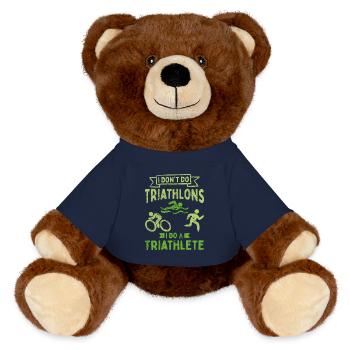 Triathlon Triathlete - MiniFeet® RecycelBär® Teddy Bear Brown - french navy - Front