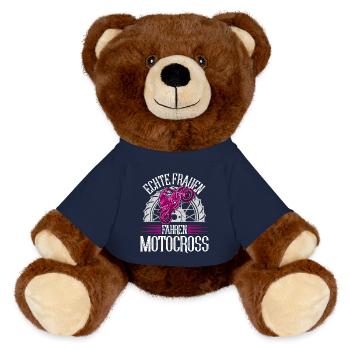 Motocross - MiniFeet® RecycelBär® Braun - French Navy - Vorne