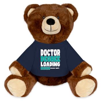 Doctor invites training - MiniFeet® RecycelBär® Teddy Bear Brown - french navy - Front