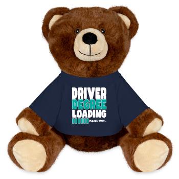 Driver invites training - MiniFeet® RecycelBär® Teddy Bear Brown - french navy - Front