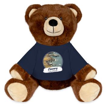 Kanarische Inseln Souvenir - MiniFeet® RecycelBär® Braun - French Navy - Vorne