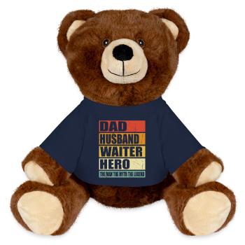 Vater Ehemann Kellner Held - MiniFeet® RecycelBär® Braun - French Navy - Vorne