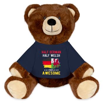 Halb Deutsch Halb Waliser - MiniFeet® RecycelBär® Braun - French Navy - Vorne