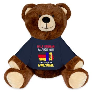 Halb Deutsch Halb Moldawier - MiniFeet® RecycelBär® Braun - French Navy - Vorne
