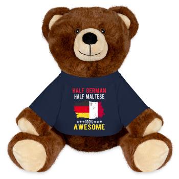 Halb Deutsch Halb Mateser - MiniFeet® RecycelBär® Braun - French Navy - Vorne