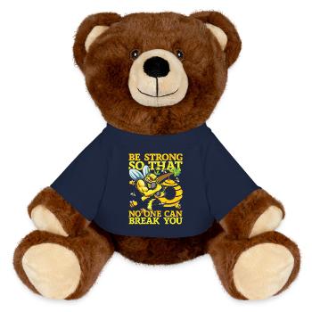 Be Strong So That No One Can Break You Starke - MiniFeet® RecycelBär® Braun - French Navy - Vorne