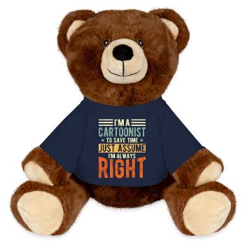 Dessinateur - Nounours RecycelBär® marron - bleu marine - Devant