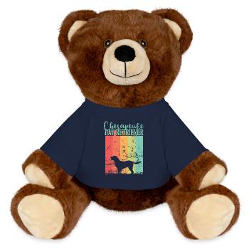 Dog Chesapeake Bay Retriever Pet - MiniFeet® RecycelBär® Teddy Bear Brown - french navy - Front