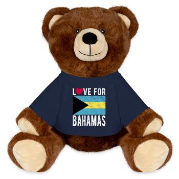 Bahamas Souvenir - Nounours RecycelBär® marron - bleu marine - Devant