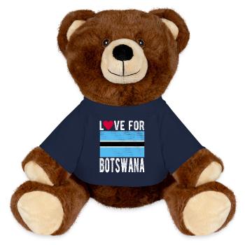 Botswana Souvenir - MiniFeet® RecycelBär® Teddy Bear Brown - french navy - Front