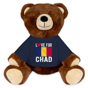 Souvenir Tchad - Nounours RecycelBär® marron - bleu marine - Devant