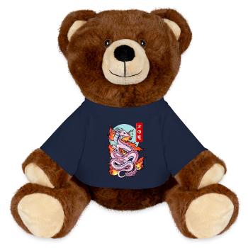 Japanischer Feuerdrache Elementarer Mythos - MiniFeet® RecycelBär® Braun - French Navy - Vorne