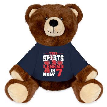 Cette légende du sport a maintenant 7 ans, match de baseball - Nounours RecycelBär® marron - bleu marine - Devant