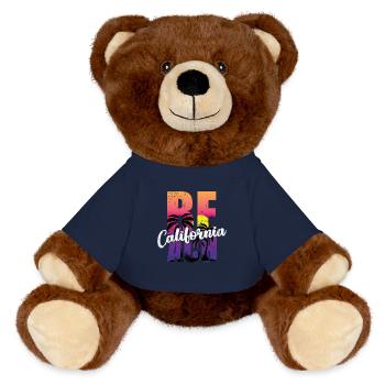 California Beach USA Amerika Bundesstaat - MiniFeet® RecycelBär® Braun - French Navy - Vorne