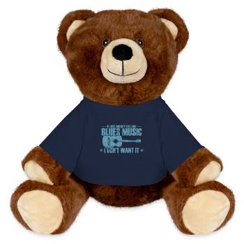Si l’amour ne ressemble pas à de la musique blues - Nounours RecycelBär® marron - bleu marine - Devant