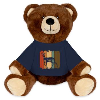 Chevreuil - Nounours RecycelBär® marron - bleu marine - Devant