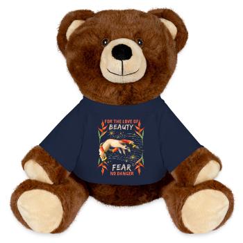 Serpent venimeux serpent vintage dark-academia dicton - Nounours RecycelBär® marron - bleu marine - Devant