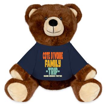 Côte d’Ivoire Vacances en Famille - Nounours RecycelBär® marron - bleu marine - Devant