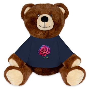 Lebendige Rosenfarben - MiniFeet® RecycelBär® Braun - French Navy - Vorne
