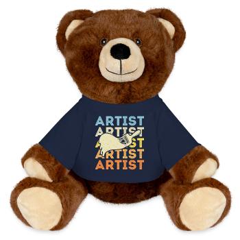 Artiste - Nounours RecycelBär® marron - bleu marine - Devant