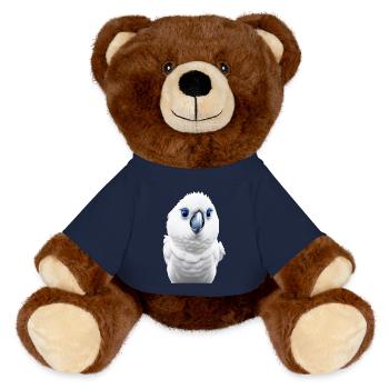 super niedlich kakadu porträt malerei vogel tier - MiniFeet® RecycelBär® Braun - French Navy - Vorne