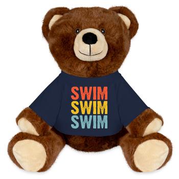 Schwimmen Schwimmer - MiniFeet® RecycelBär® Braun - French Navy - Vorne