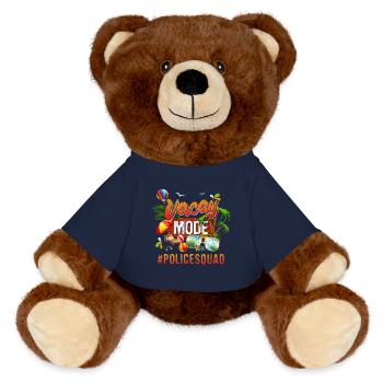 Groupe de vacances de la police #Policesquad - Nounours RecycelBär® marron - bleu marine - Devant