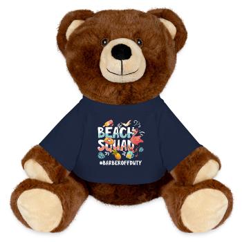 Groupe de plage de vacances de - Nounours RecycelBär® marron - bleu marine - Devant