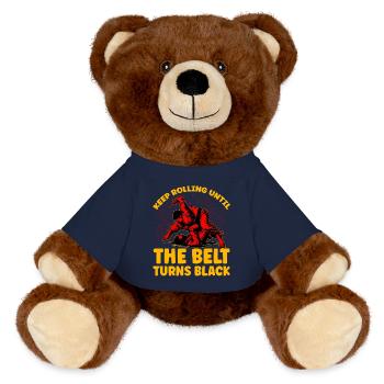 Keep rolling until the belt turns black - MiniFeet® RecycelBär® Teddy Bear Brown - french navy - Front
