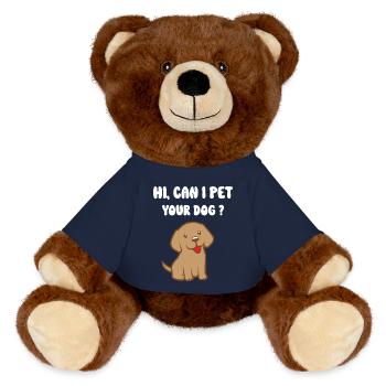 Can I Pet Your Dog - MiniFeet® RecycelBär® Braun - French Navy - Vorne