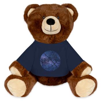 Espace de ballon de basket-ball - Nounours RecycelBär® marron - bleu marine - Devant