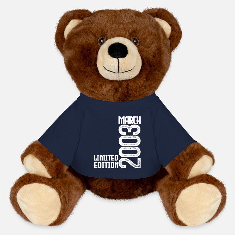 Cadeau Anniversaire Mars 2003. March 2003. mars - Nounours RecycelBär® marron - bleu marine