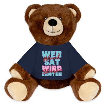 Wer Wind sät... - MiniFeet® RecycelBär® Braun - French Navy - Vorne