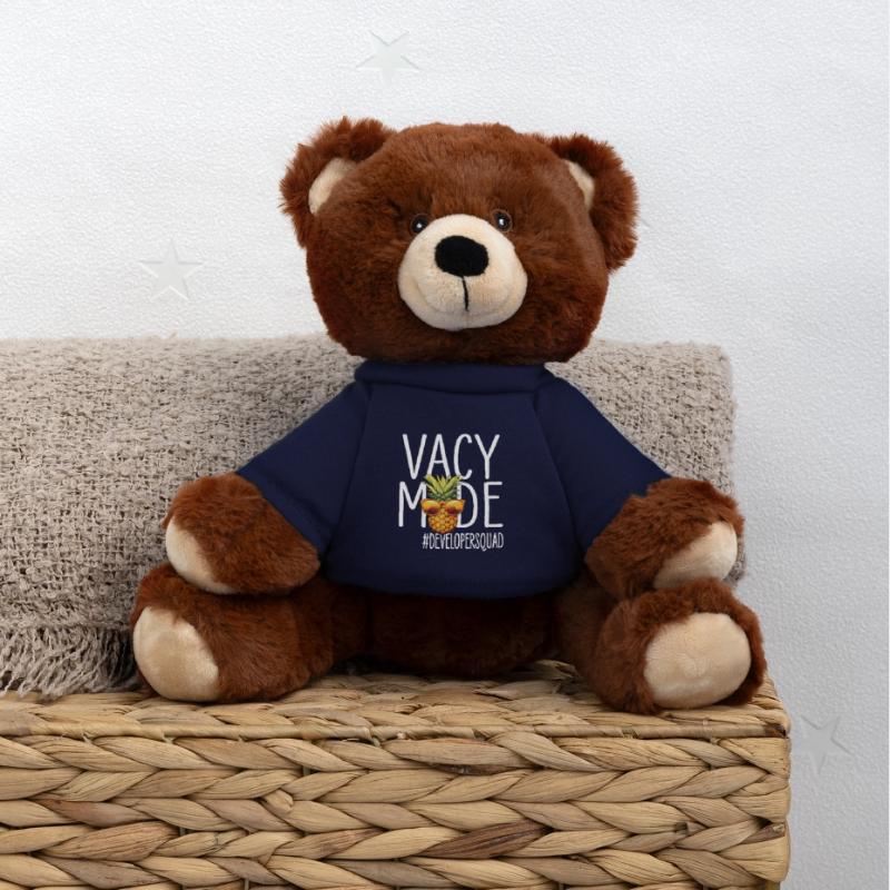 Developer Vacation Vacy Mode Developersquad MiniFeet® RecycelBär® Teddy Bear Brown
