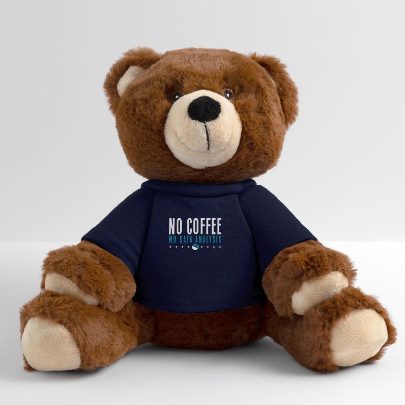 Data Analyst No Coffee No Programmer Coffee Lover MiniFeet® RecycelBär® Teddy Bear Brown