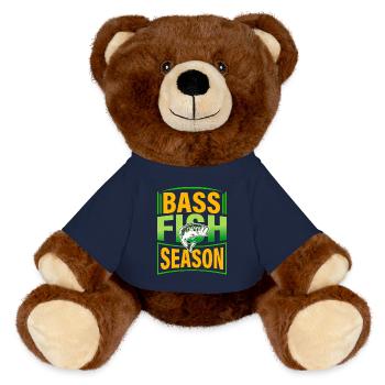 Barschfisch-Saison - MiniFeet® RecycelBär® Braun - French Navy - Vorne
