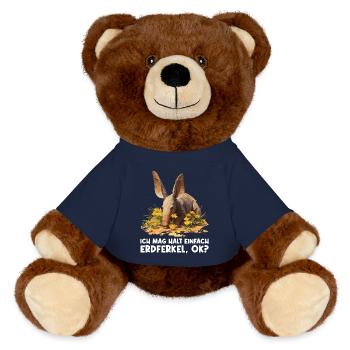 Aardvarks Aardvarks - MiniFeet® RecycelBär® Teddy Bear Brown - french navy - Front