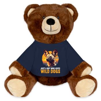 Wild Dogs Wild Dog - MiniFeet® RecycelBär® Teddy Bear Brown - french navy - Front