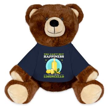 Limoncello Lemons Limoncellos Liqueur Gifts - MiniFeet® RecycelBär® Teddy Bear Brown - french navy - Front
