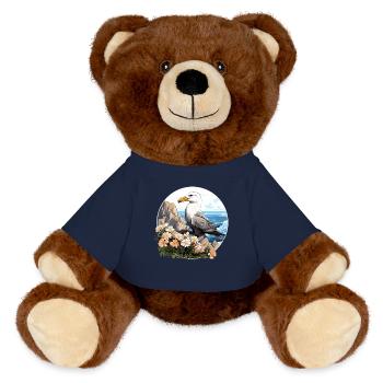 Albatross Albatrosse Albatros - MiniFeet® RecycelBär® Teddy Bear Brown - french navy - Front