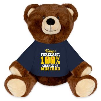 Senf Mustard - MiniFeet® RecycelBär® Teddy Bear Brown - french navy - Front