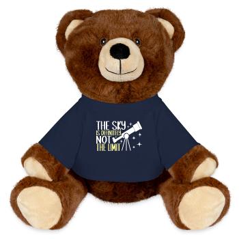 Astronom Astronomie - MiniFeet® RecycelBär® Braun - French Navy - Vorne