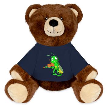 Grasshopper grasshopper - MiniFeet® RecycelBär® Teddy Bear Brown - french navy - Front