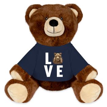 Lioness Lionesses Lioness - MiniFeet® RecycelBär® Teddy Bear Brown - french navy - Front