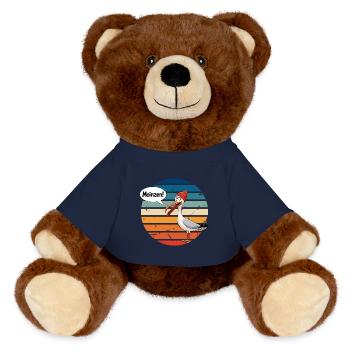 Hambourg Moin Moinzen Seagull Côte de la mer du Nord Vacances Fun - Nounours RecycelBär® marron - bleu marine - Devant