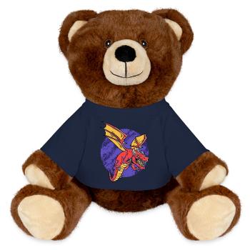 Fantasy RPG Dragons Magic Dungeon - MiniFeet® RecycelBär® Teddy Bear Brown - french navy - Front