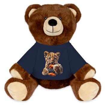 Léopard - Nounours RecycelBär® marron - bleu marine - Devant