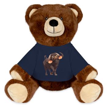 Buffalos Buffalo Büffel - MiniFeet® RecycelBär® Teddy Bear Brown - french navy - Front