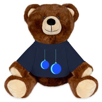 Weihnachtskugel - MiniFeet® RecycelBär® Braun - French Navy - Vorne